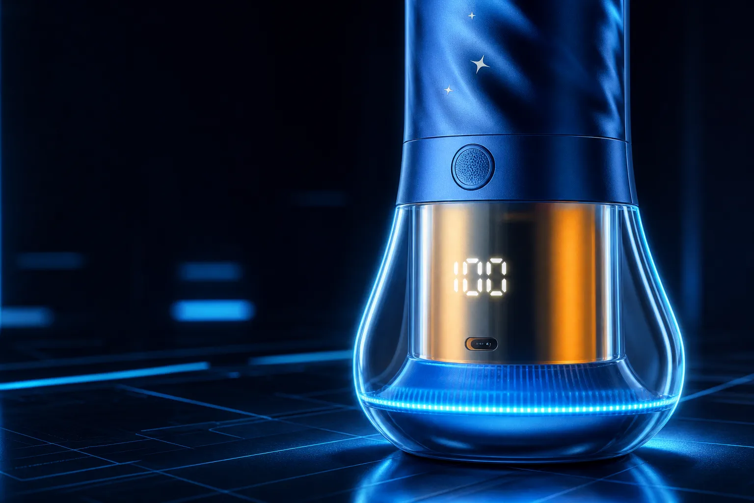 GOLEX Burj display, amber chamber and aura light detail